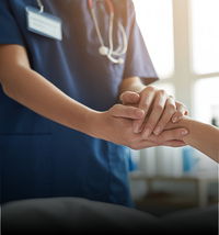 Patient receiving help